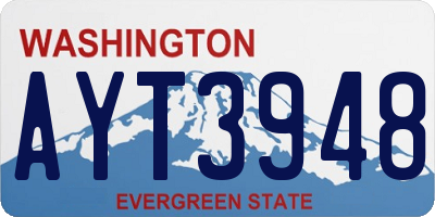 WA license plate AYT3948