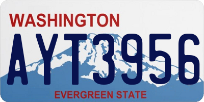 WA license plate AYT3956