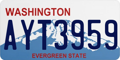 WA license plate AYT3959