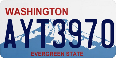 WA license plate AYT3970