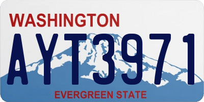 WA license plate AYT3971