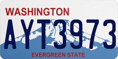WA license plate AYT3973
