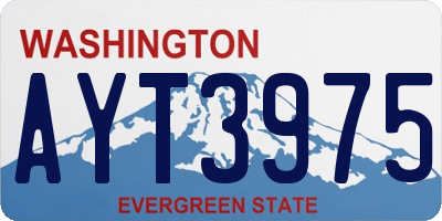WA license plate AYT3975