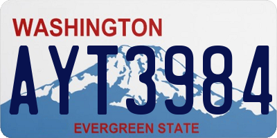 WA license plate AYT3984