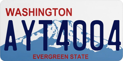 WA license plate AYT4004
