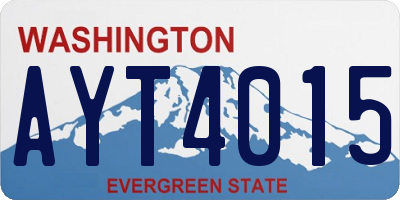 WA license plate AYT4015