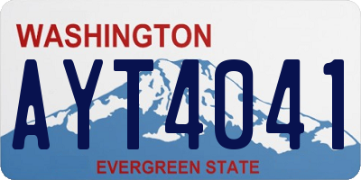 WA license plate AYT4041