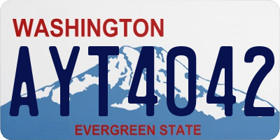 WA license plate AYT4042