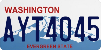 WA license plate AYT4045
