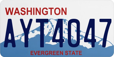 WA license plate AYT4047