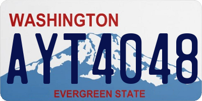 WA license plate AYT4048