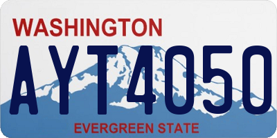 WA license plate AYT4050