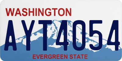 WA license plate AYT4054