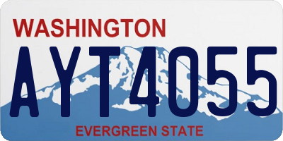 WA license plate AYT4055
