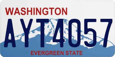 WA license plate AYT4057