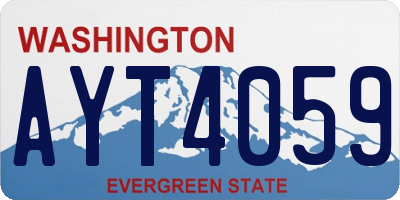 WA license plate AYT4059