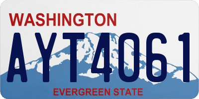 WA license plate AYT4061