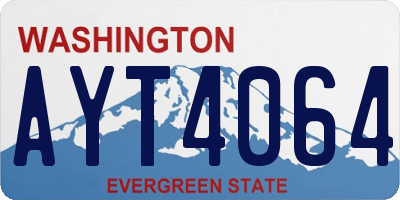 WA license plate AYT4064