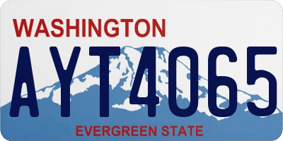 WA license plate AYT4065