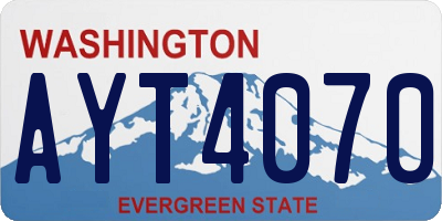 WA license plate AYT4070