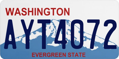 WA license plate AYT4072