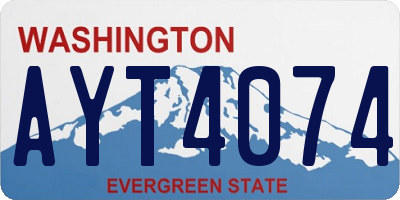 WA license plate AYT4074