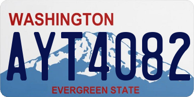 WA license plate AYT4082