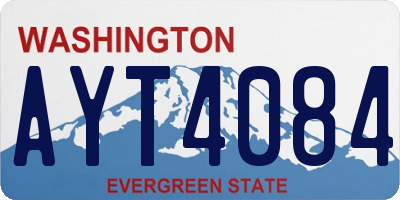 WA license plate AYT4084