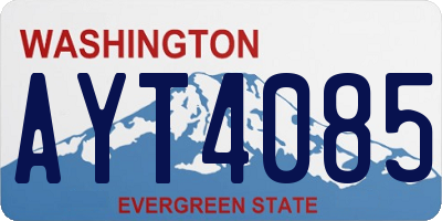 WA license plate AYT4085