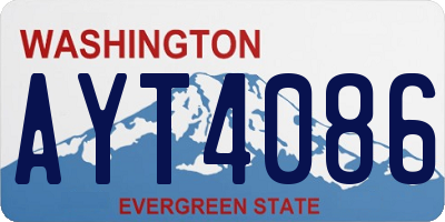 WA license plate AYT4086