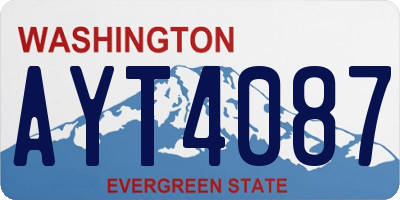 WA license plate AYT4087