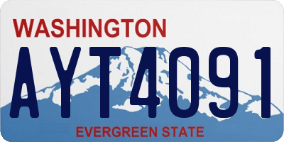 WA license plate AYT4091