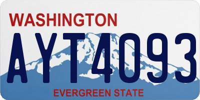 WA license plate AYT4093