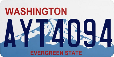 WA license plate AYT4094
