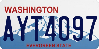 WA license plate AYT4097