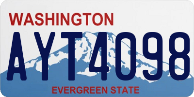 WA license plate AYT4098