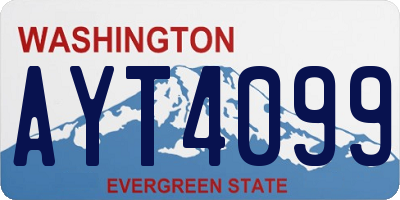 WA license plate AYT4099