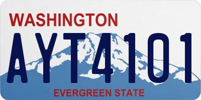 WA license plate AYT4101