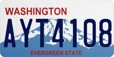 WA license plate AYT4108