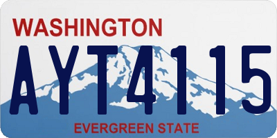 WA license plate AYT4115