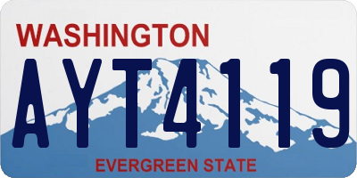 WA license plate AYT4119