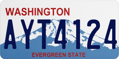 WA license plate AYT4124