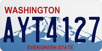 WA license plate AYT4127