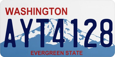WA license plate AYT4128