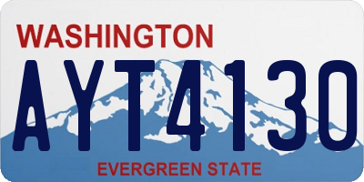 WA license plate AYT4130