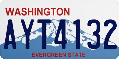 WA license plate AYT4132