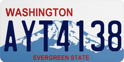 WA license plate AYT4138