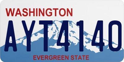 WA license plate AYT4140