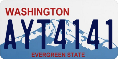 WA license plate AYT4141