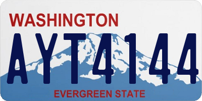 WA license plate AYT4144